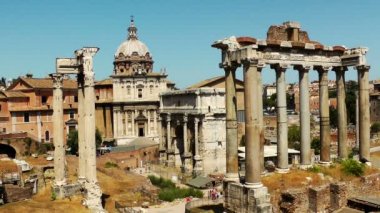 Roma Forumu kalıntıları. İtalya.