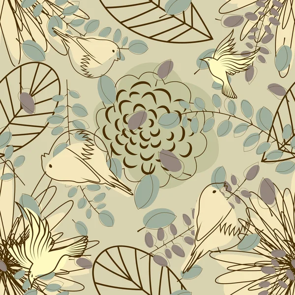 Naadloze floral — Stockvector