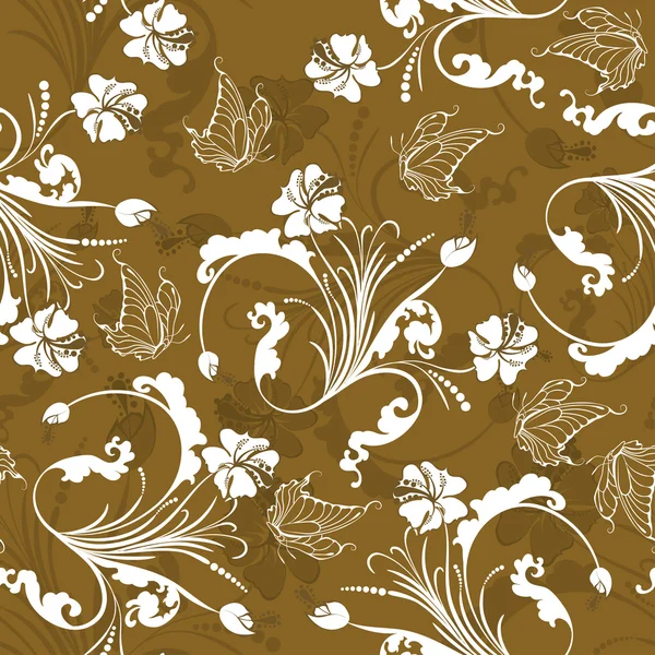 Seamless floral pattern — Stock Vector