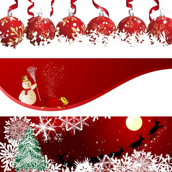 Set de banner de Navidad — Archivo Imágenes Vectoriales