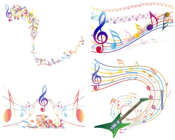 Musical multicolor — Vector de stock