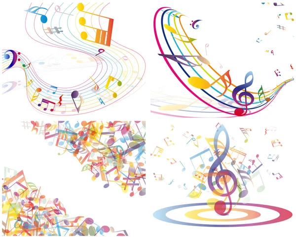 Multicolour musical — Stock Vector