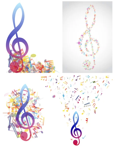 Multicolor musical —  Vetores de Stock