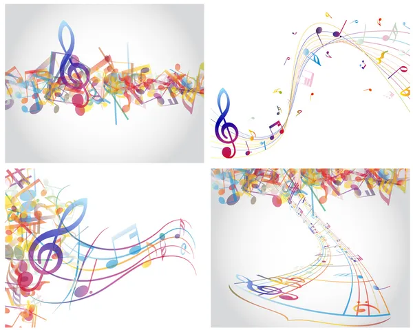 Musiques multicolores — Image vectorielle