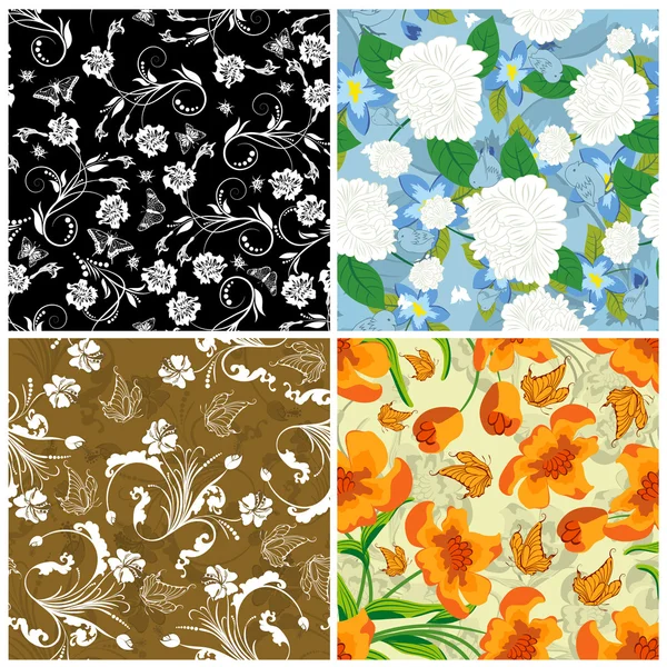 Seamless floral pattern — Stock Vector