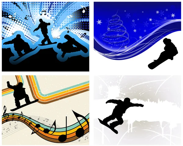 Set de snowboard — Image vectorielle