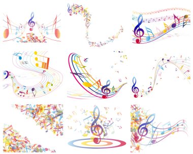 Multicolour musical clipart