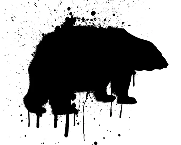 Grunge 熊 — 图库矢量图片