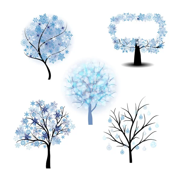 Wiinter δέντρο σύνολο — Διανυσματικό Αρχείο