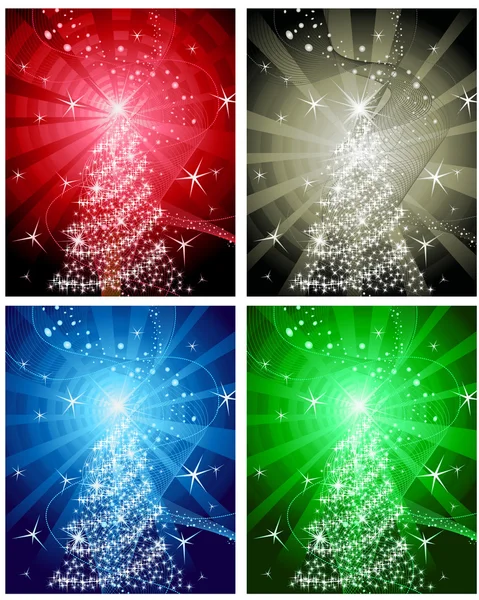 Kerstkaart set — Stockvector