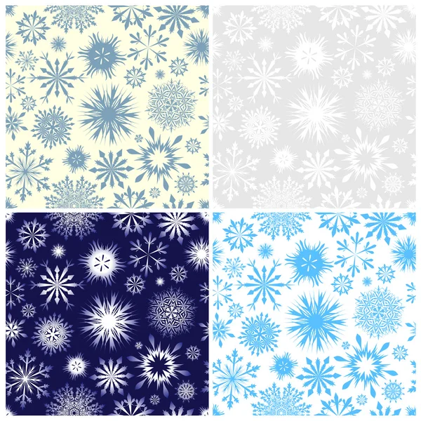 Fondo de copos de nieve sin costuras para el invierno y el tema de Navidad. Ilustración vectorial. — Vector de stock