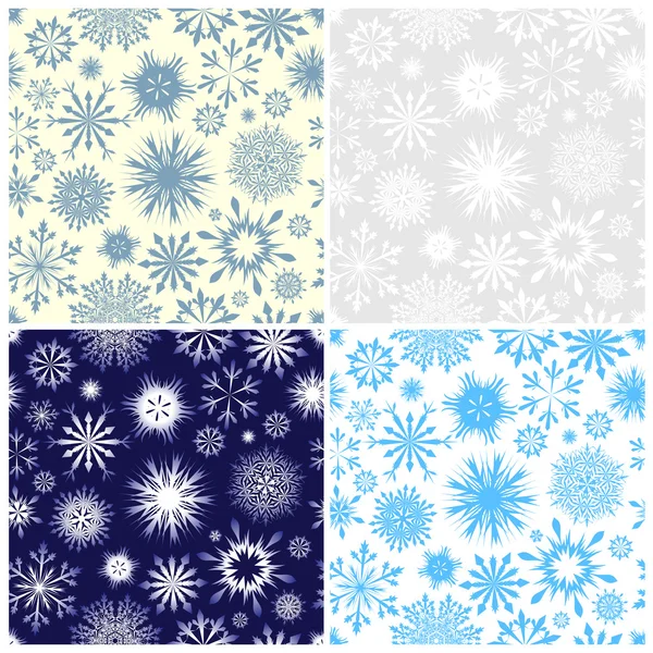 Fundo de flocos de neve sem costura para o inverno e tema de Natal. Ilustração vetorial. — Vetor de Stock