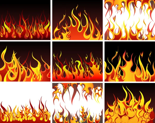 Fire Set — Stock Vector