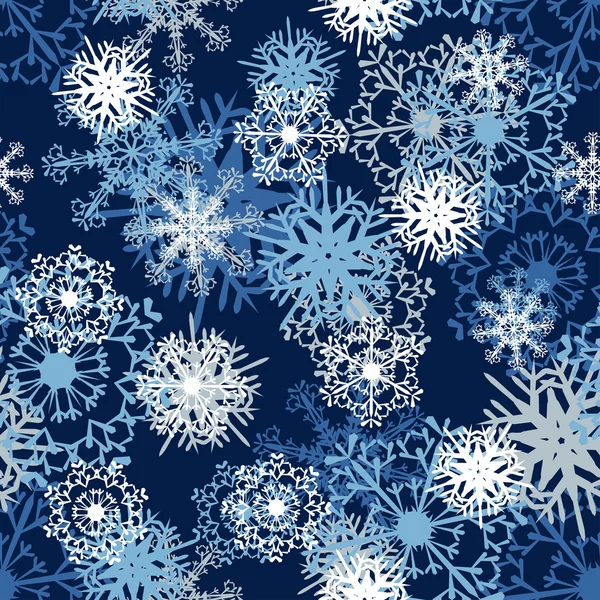 シームレスな雪片のパターン — ストックベクタ