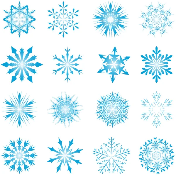 Set de copos de nieve — Vector de stock