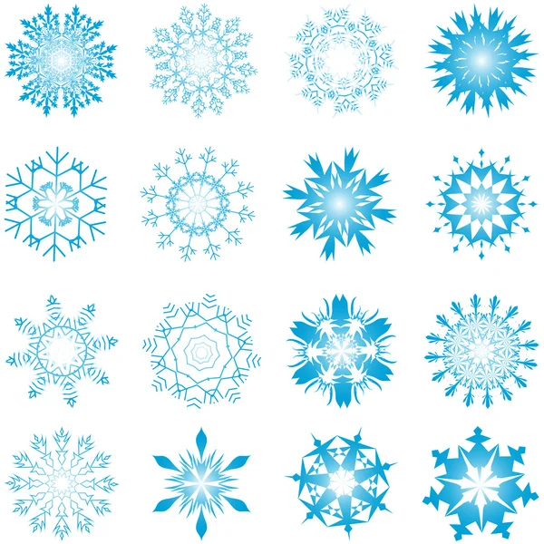 Snowflake Set — Stock Vector