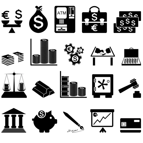 Conjunto de iconos financieros — Archivo Imágenes Vectoriales