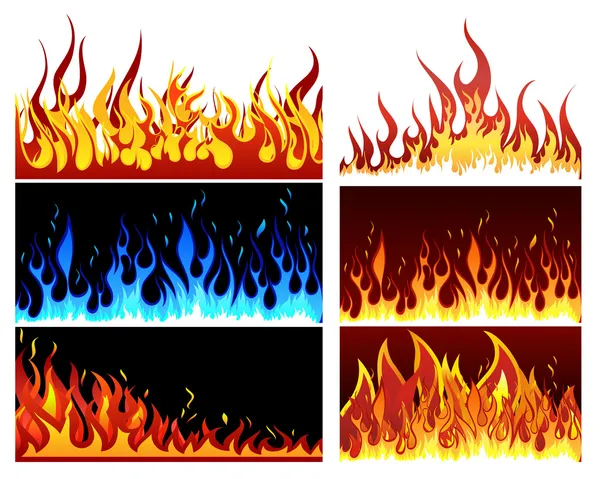 Fire set — Stock Vector