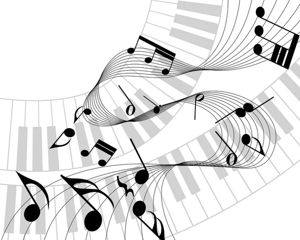 Personal de notas musicales — Vector de stock