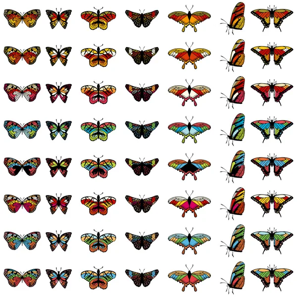 Butterfly set — Stock vektor