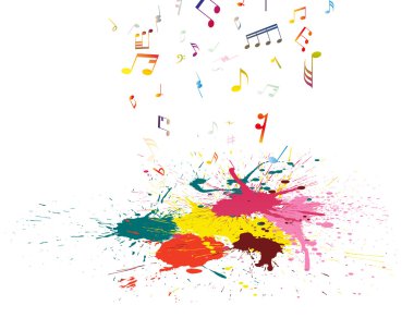 Musical grunge background clipart