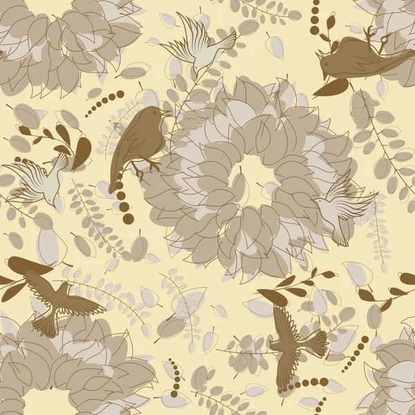 Seamless vector floral pattern — Stock Vector