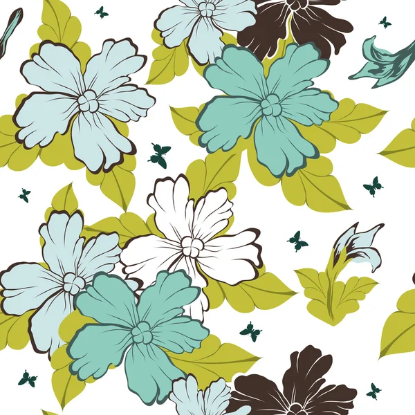 Seamless floral pattern — Stock Vector