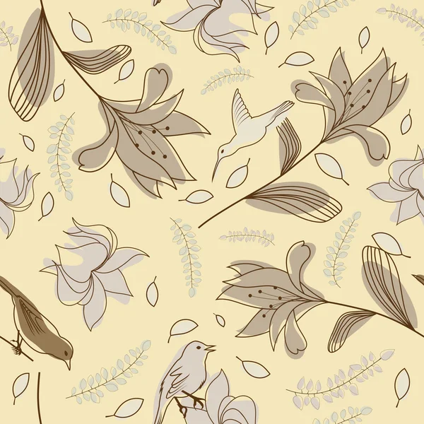 Seamless floral pattern — Stock Vector