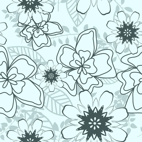 Naadloos bloemenpatroon — Stockvector