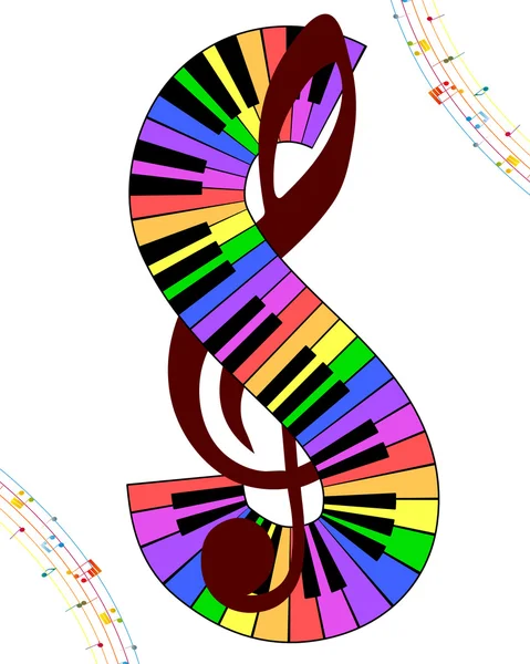 Multicolor musikal — Stock vektor