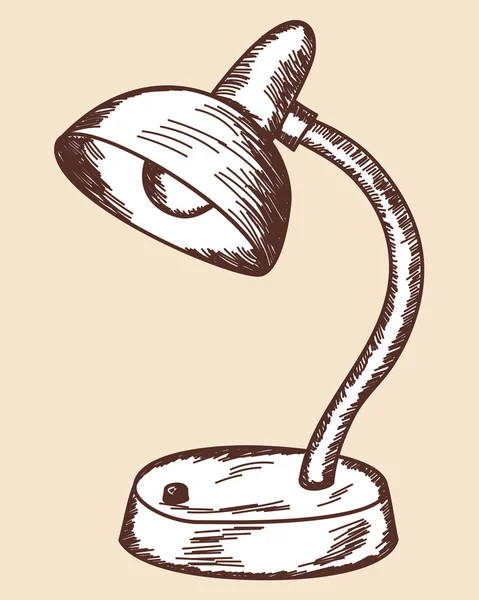 Tabell lampa skiss — Stock vektor