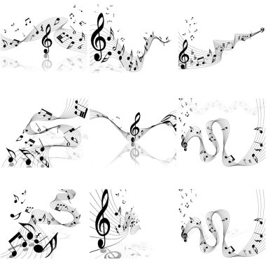 müzik notaları personel seti