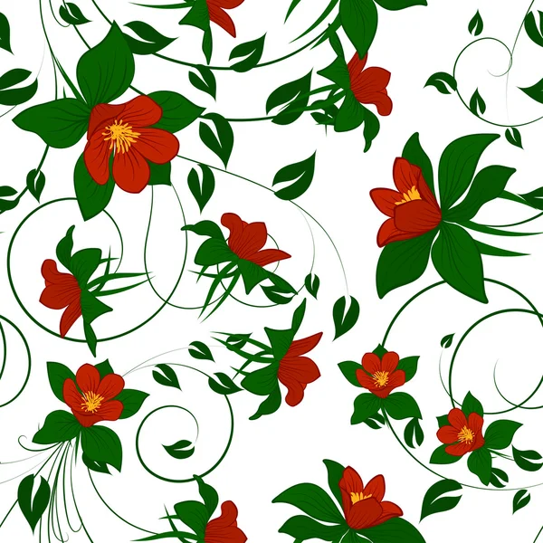 Naadloos bloemenpatroon — Stockvector