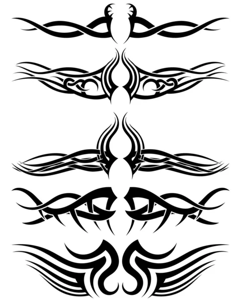 Set tatuajes tribales — Vector de stock