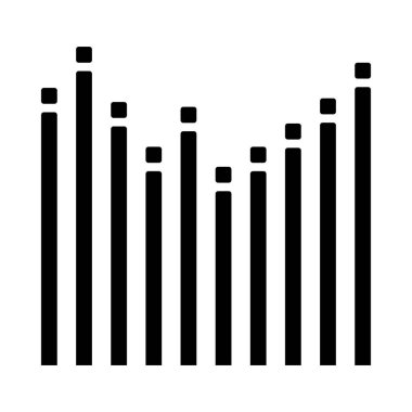 Grafik Dengeleyici Simgesi. Siyah Şablon Tasarımı. Vektör İllüstrasyonu.