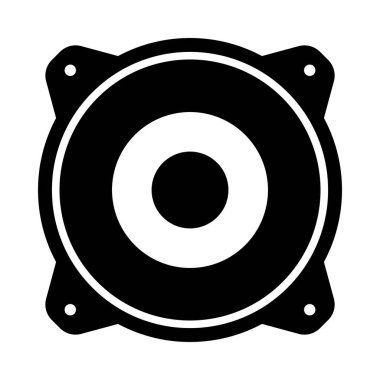 Hoparlör ikonu. Siyah Şablon Tasarımı. Vektör İllüstrasyonu.