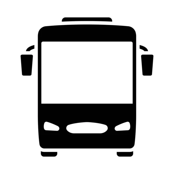Turist Otobüs Konası Siyah Şablon Tasarımı Vektör Llüstrasyonu — Stok Vektör