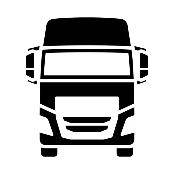 Vrachtwagen Ikoon Zwart Potlood Ontwerp Vector Illustratie — Stockvector