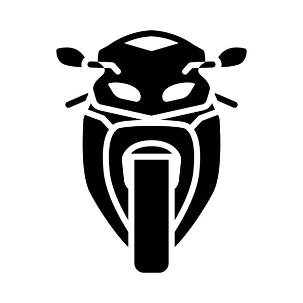Motosiklet Simgesi Siyah Şablon Tasarımı Vektör Llüstrasyonu — Stok Vektör
