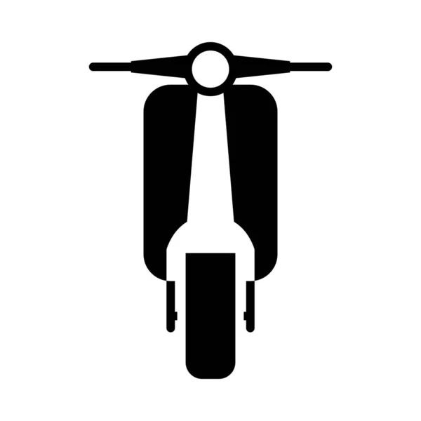 Scooter Ikon Fekete Stencil Design Vektorillusztráció — Stock Vector