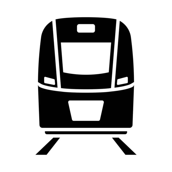 Train Icon Черный Трафарет Векторная Миграция — стоковый вектор