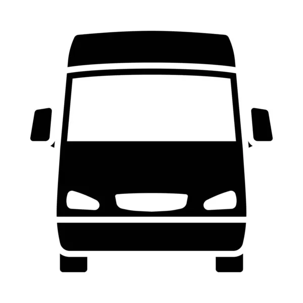 Van Icon Schwarzes Schablonendesign Vektorillustration — Stockvektor