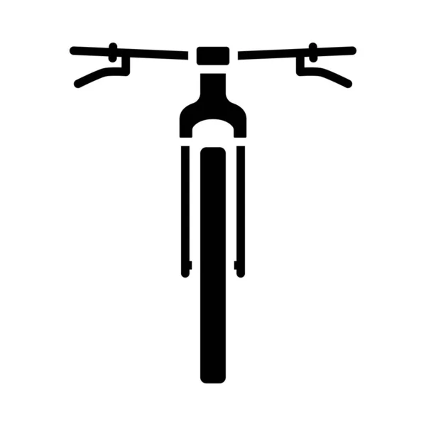 Ícone Bicicleta Desenho Estêncil Preto Ilustração Vetorial — Vetor de Stock