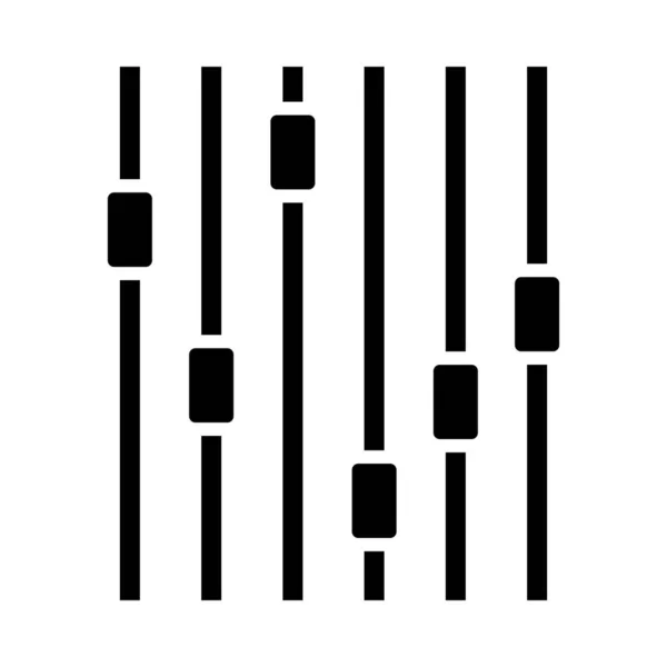 Ikona Ekvalizéru Hudby Black Stencil Design Vektorová Ilustrace — Stockový vektor