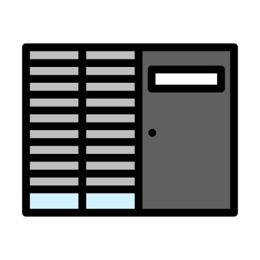 Konferans Odası Simgesi. Renk Doldurma Tasarımı ile Düzenlenebilir Kalın Tasarım. Vektör İllüstrasyonu.