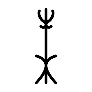 Ofis Önlüğü Durma Simgesi. Renk Doldurma Tasarımı ile Düzenlenebilir Kalın Tasarım. Vektör İllüstrasyonu.