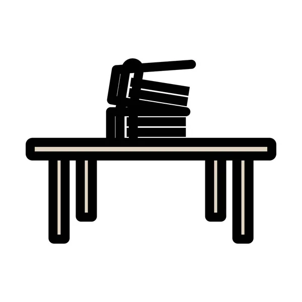 オフィスローテーブルアイコン カラーフィルデザインの編集可能な太字アウトライン ベクターイラスト — ストックベクタ