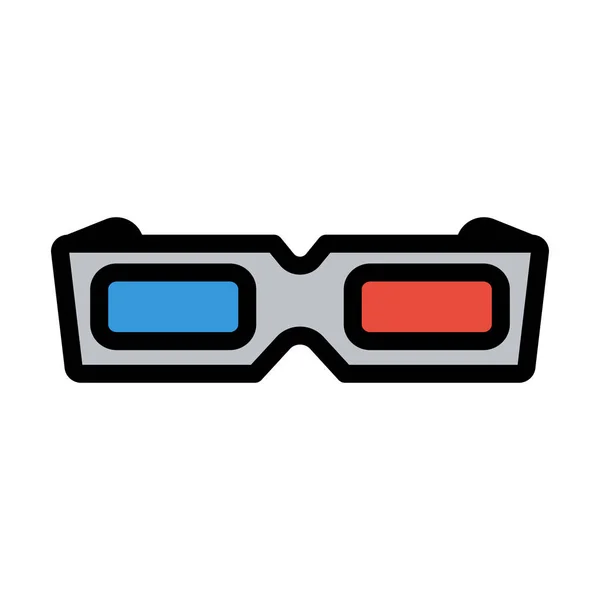 Gözlük Simgesi Renk Doldurma Tasarımı Ile Düzenlenebilir Kalın Tasarım Vektör — Stok Vektör