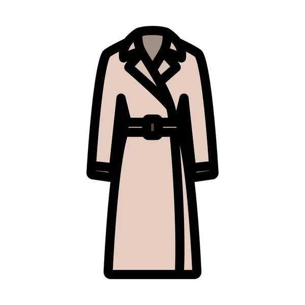 Femme Affaires Trench Icône Contour Audacieux Modifiable Avec Conception Remplissage — Image vectorielle