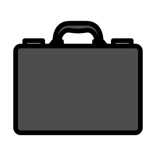 Ikona Obchodního Kufříku Upravitelný Tučný Obrys Barevným Vzorem Vektorová Ilustrace — Stockový vektor